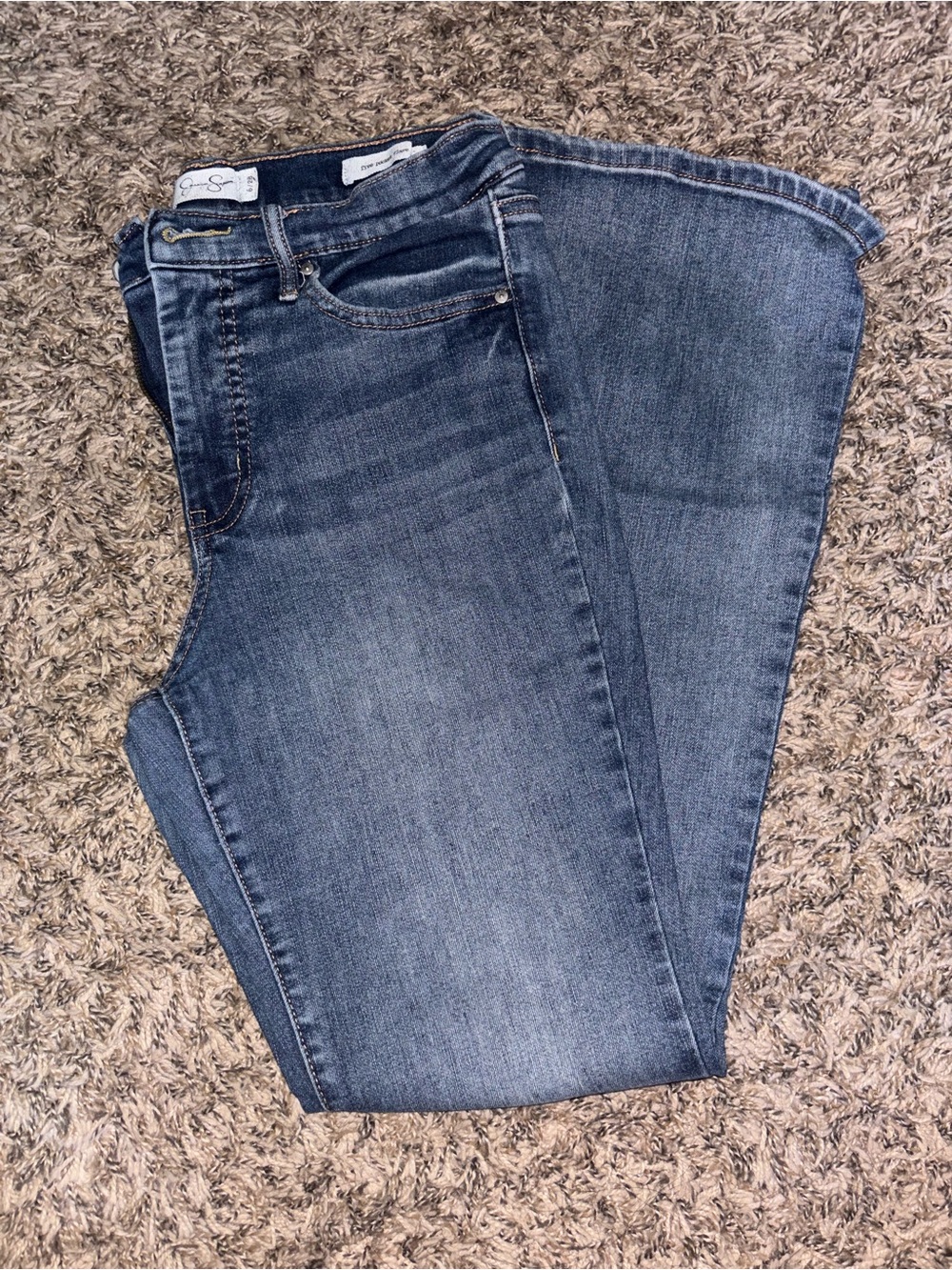 7 For All Mankind Women's Dark Blue Flare Jeans